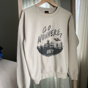 Beige Obey Sweater